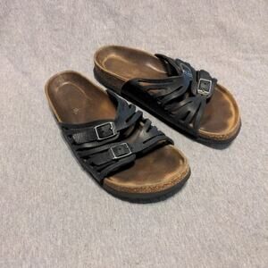 Birkenstock Granada Black Slide Slip On Sandals Womens Size EU 37 US 6.5
